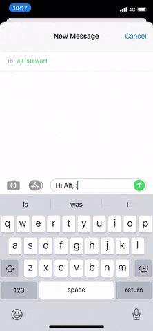 text expansion iphone screen recording